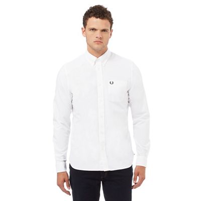 Fred Perry White regular fit Oxford shirt